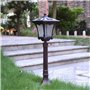 LUOYAOB Lampes solaires rétro for pelouse, poteaux hauts, éclairage d'extérieur vintage étanche à LED for jardin, colonne lumine