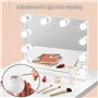 BiiKoon Kit D'éclairage De Miroir De Style Hollywoodien, 3 Couleurs Changeantes Et 9 Luminosités, 4 Ampoules for Le Maquillage, 
