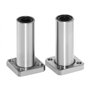 Roulement à billes à gorge profonde en acier chrom 4 pièces LMK10LUU 10mm diamètre intérieur montage à bride carrée roulement à 