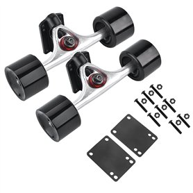 Demeras Longboard Skateboard Trucks Skateboard Truck Combo Set 2pcs/Set Skateboard Truck avec Skate Wheel Pad Bearing Hardware A