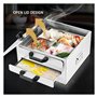 TAIPINGOZ Machine à Rouleaux de Nouilles, Rice Roll Steamer, Batterie de Cuisine Domestique avec Couvercle Amovible, ustensiles 