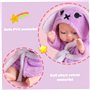 ISOYTERO 6pcs Mini Baby Dolls Sleepy Face Mobile Petit Baby Dolls avec différentes poupées de Bain d'animaux 4 Robe réaliste et 