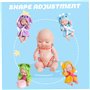 ISOYTERO 6pcs Mini Baby Dolls Sleepy Face Mobile Petit Baby Dolls avec différentes poupées de Bain d'animaux 4 Robe réaliste et 