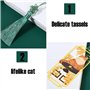 Marque Page en MéTal, Lot de Deux Marque-Pages en Forme de Chat Avec De Beaux Pompons, Cadeau Femme Original Pour les Lecteurs, 