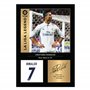 Icons Wall Art Photo imprimée de Cristiano Ronaldo avec signature des légendes du Real Madrid - Format A4 - Cadeau pour les fans