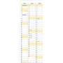 Calendrier familial 2025 avec 4 colonnes comme calendrier photo à personnaliser, calendrier familial avec dates de vacances et p