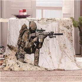 KINITA Couverture Polaire 180 x 200 cm Thème Militaire