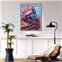 MOMAKA 5D Diamond Painting Kits Train De Fumée, Diamant Peinture Kits Point De Croix Broderie Dessin Animé, Kits Diamant Arts Cr