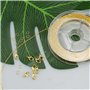 JINJUMEI 1 Volume 10m Collier Chaine, Chaine pour Bijoux, Chaîne en Acier Inoxydable avec 20 Fermoirs Homards et 50 Anneaux de S