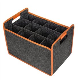 Sac à Bouteilles avec 12 Compartiments - Sac de Transport avec séparateurs pour Bouteilles - en Feutre - Porte-Bouteilles Pratiq