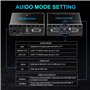 4K 120Hz HDMI 2.1 Extracteur audio 2X1 VRR ALLM HDCP2.3 HDR10 ARC CEC Audio Extractor Commutateur 2 en 1 OUT Convertisseur Audio