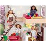 Lori LO37071Z Mini Ensemble Tendance - Maison Meublée : Séjour, Cuisine, Chambre, Patio Extérieur avec Accessoires - Compatible 
