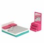 Lori LO37071Z Mini Ensemble Tendance - Maison Meublée : Séjour, Cuisine, Chambre, Patio Extérieur avec Accessoires - Compatible 
