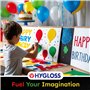 Hygloss Lot de 10 tableaux d'affichage de couleur moyenne de 27,9 x 35,6 cm - Couleurs standard assorties - Rouge, jaune, vert, 