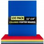 Hygloss Lot de 10 tableaux d'affichage de couleur moyenne de 27,9 x 35,6 cm - Couleurs standard assorties - Rouge, jaune, vert, 