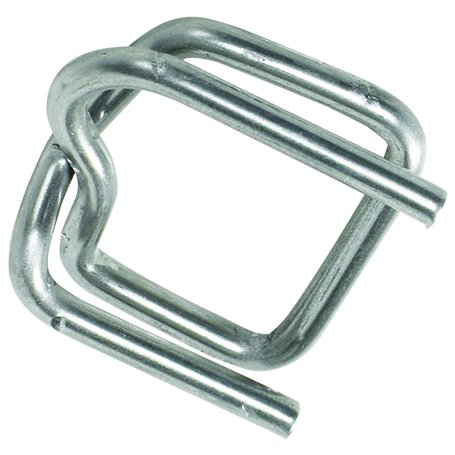 BOX USA BPS12HDBUCK Lot de 1 000 boucles de cerclage robustes en fil métallique Argenté 1