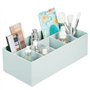 mDesign rangement cosmétiques pour lavabos ou table de maquillage – panier de salle de bain en plastique sans BPA pour maquillag