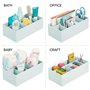 mDesign rangement cosmétiques pour lavabos ou table de maquillage – panier de salle de bain en plastique sans BPA pour maquillag