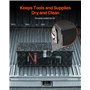 VEVOR Boîte à outils pour camion en aluminium, 762x330,2x243,84 mm, coffre de benne de pick-up plaqué à rayures, avec poignées l