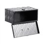 VEVOR Boîte à outils pour camion en aluminium 406 x 190 x 254 mm, coffre de benne de pick-up verrouillage, plaqué à rayures, ave