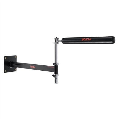 VEVOR Support Mural Boxe Spinning Bar Réglable Punching Spinning Bar Boxe Speed Trainer avec Gants Black Reflex Boxe Équipement
