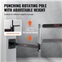VEVOR Support Mural Boxe Spinning Bar Réglable Punching Spinning Bar Boxe Speed Trainer avec Gants Black Reflex Boxe Équipement 