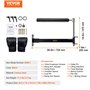 VEVOR Support Mural Boxe Spinning Bar Réglable Punching Spinning Bar Boxe Speed Trainer avec Gants Black Reflex Boxe Équipement 
