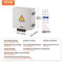 VEVOR Boîte de combinaison PV, 4 cordes, boîte de combinaison solaire avec fusible de courant nominal 10 A, disjoncteur 63 A par