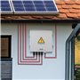 VEVOR Boîte de combinaison PV, 4 cordes, boîte de combinaison solaire avec fusible de courant nominal 10 A, disjoncteur 63 A par