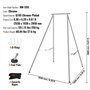 VEVOR Balançoire Yoga Inversion, Cadre de Yoga Aérien 295 cm Hauteur Charge Maximale 250 kg, Stand de Yoga Tuyau en Acier Chromé