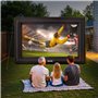 VEVOR Écran de Projection Gonflable Diagonale de 488 cm, Format 16:9, en 600D Lavable, avec Sac de Rangement Portable, Installat