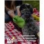 TickMitt Gant anti-tiques (Enlève les tiques sans effort humains et animaux, Parfait pour enlever tiques sans produits chimiques