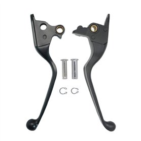 S SYUU Black Leviers de Frein et d'Embrayage Compatible avec Harley Davidson Dyna Softail Fat Boy Low Rider Super Glide Wide Gli