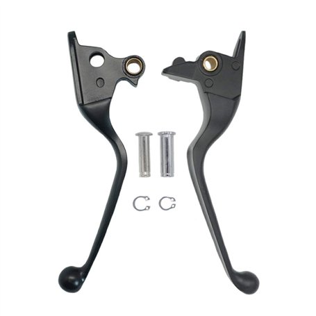S SYUU Black Leviers de Frein et d'Embrayage Compatible avec Harley Davidson Dyna Softail Fat Boy Low Rider Super Glide Wide Gli