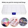 Kissral 2pcs Petite Boite de Rangement avec Couvercle Transparent Boite Plastique Ajustable Boite de Rangement Compartiment pour
