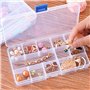 Kissral 2pcs Petite Boite de Rangement avec Couvercle Transparent Boite Plastique Ajustable Boite de Rangement Compartiment pour