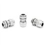 sourcing map 5PCS M12 x 1,5 connecteur imperméable métallique écrou fixation presse-étoupe farce