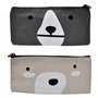 Trousse à Crayons en Toile Mignonne Dessin Animé Trousse à Crayons 2PCS Grande Capacité Crayon Sacs Chat Kawaii étui à Crayons F