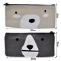 Trousse à Crayons en Toile Mignonne Dessin Animé Trousse à Crayons 2PCS Grande Capacité Crayon Sacs Chat Kawaii étui à Crayons F