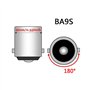 Ampoules de voiture LED de BA9S T4W, lampe blanche 6000K de 9V-24V 200LM SMD 3030, pour feux de plaque d'immatriculation d'éclai