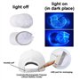 Ruconla Casquette à fibre optique LED avec 7 couleurs lumineuses EDC - Chargement USB - Casquette lumineuse même pour fête d'Hal