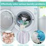 JSUOEO Machine à laver pour animaux domestiques, 2 pièces réutilisables en silicone pour le linge avec 12 boules de lavage pour 