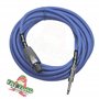 Fat Toad Speakon vers câbles mâles de 6,35 mm (lot de 2) 7,6 m pour haut-parleur DJ professionnel bleu avec connecteur à verroui