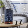Diffuseur d'Huiles Essentielles Ultrasonique Aromathérapie Electrique en Métal avec 7-Couleurs Changeantes, Minuterie et Arrêt A