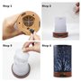 Diffuseur d'Huiles Essentielles Ultrasonique Aromathérapie Electrique en Métal avec 7-Couleurs Changeantes, Minuterie et Arrêt A