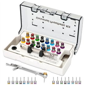 Kit universel de clés dynamométriques pour implant dentaire avec tournevis à cliquet réglable à couple réglable