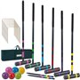SpexDarxs Ensemble de croquet de luxe pour 6 joueurs avec maillets en bois de qualité supérieure