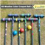 SpexDarxs Ensemble de croquet de luxe pour 6 joueurs avec maillets en bois de qualité supérieure, balles colorées, guichets, piq