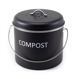 Hanseküche Poubelle à compost de cuisine 5 l - Poubelle de qualité supérieure pour déchets organiques avec 2 filtres à charbon a