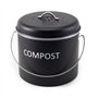 Hanseküche Poubelle à compost de cuisine 5 l - Poubelle de qualité supérieure pour déchets organiques avec 2 filtres à charbon a